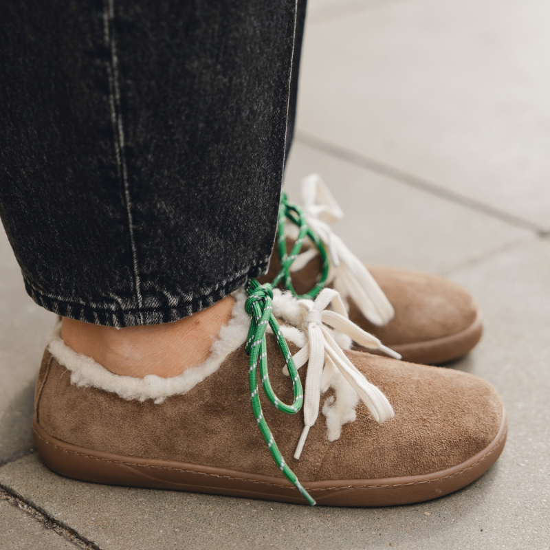 Buty damskie barefoot z wełnianym ociepleniem  - Ciepły Krok